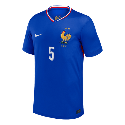 Frankrike Tröja KOUNDE #5 Euro 2024 Hemma Blå-8