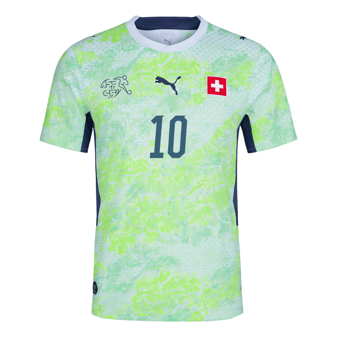 Schweiz Tröja XHAKA #10 2026 Borta Autentisk Grön