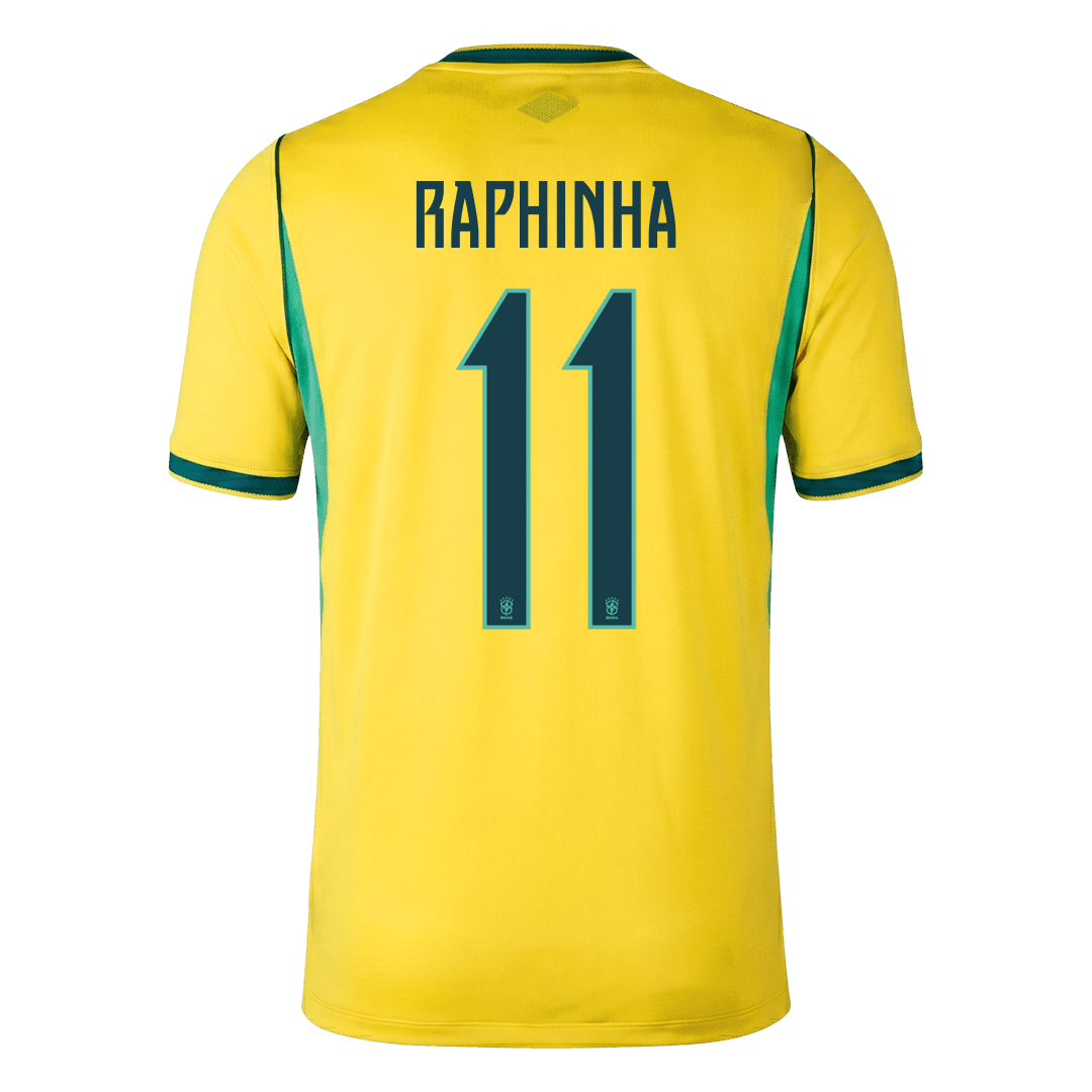 Brasilien Tröja RAPHINHA #11 2026 Hemma Gul