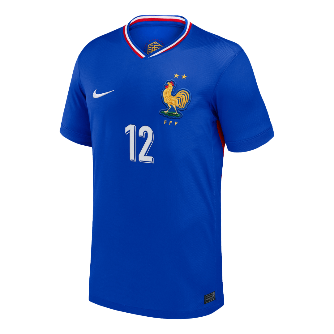 Frankrike Tröja KOLO MUANI #12 Euro 2024 Hemma Blå