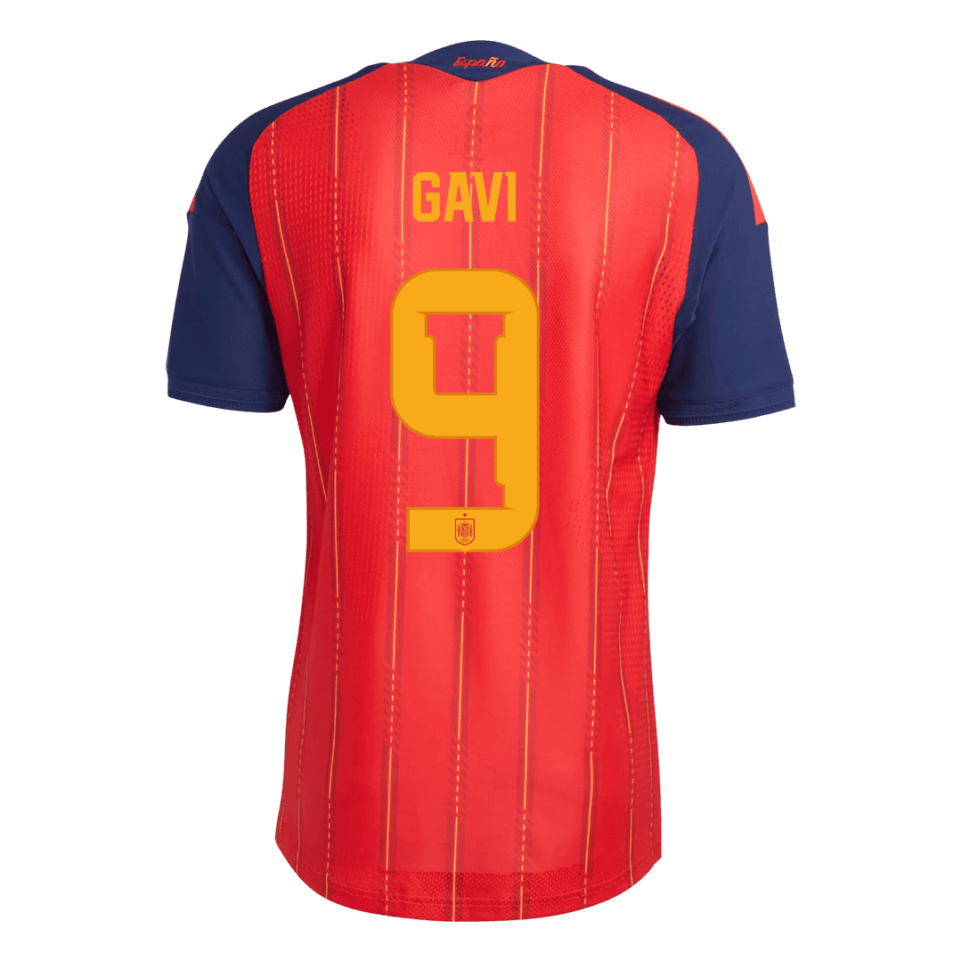 Spanien Tröja GAVI #9 2026 Hemma Autentisk  (2 Stjärnor)