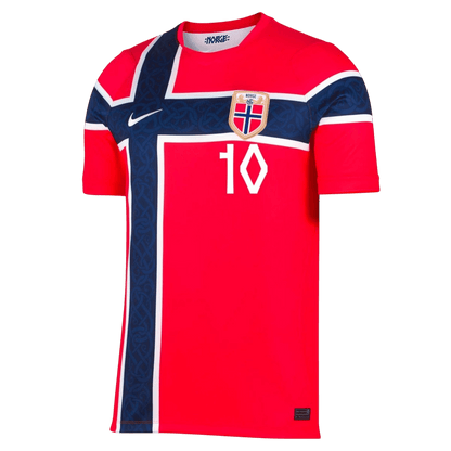 Norge Tröja Ødegaard #10 2026 Hemma Röd-2