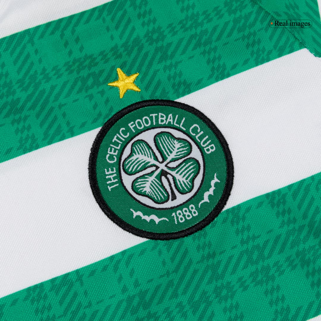 Celtic Tröja 2025/26 Hemma Green&White Barn-10