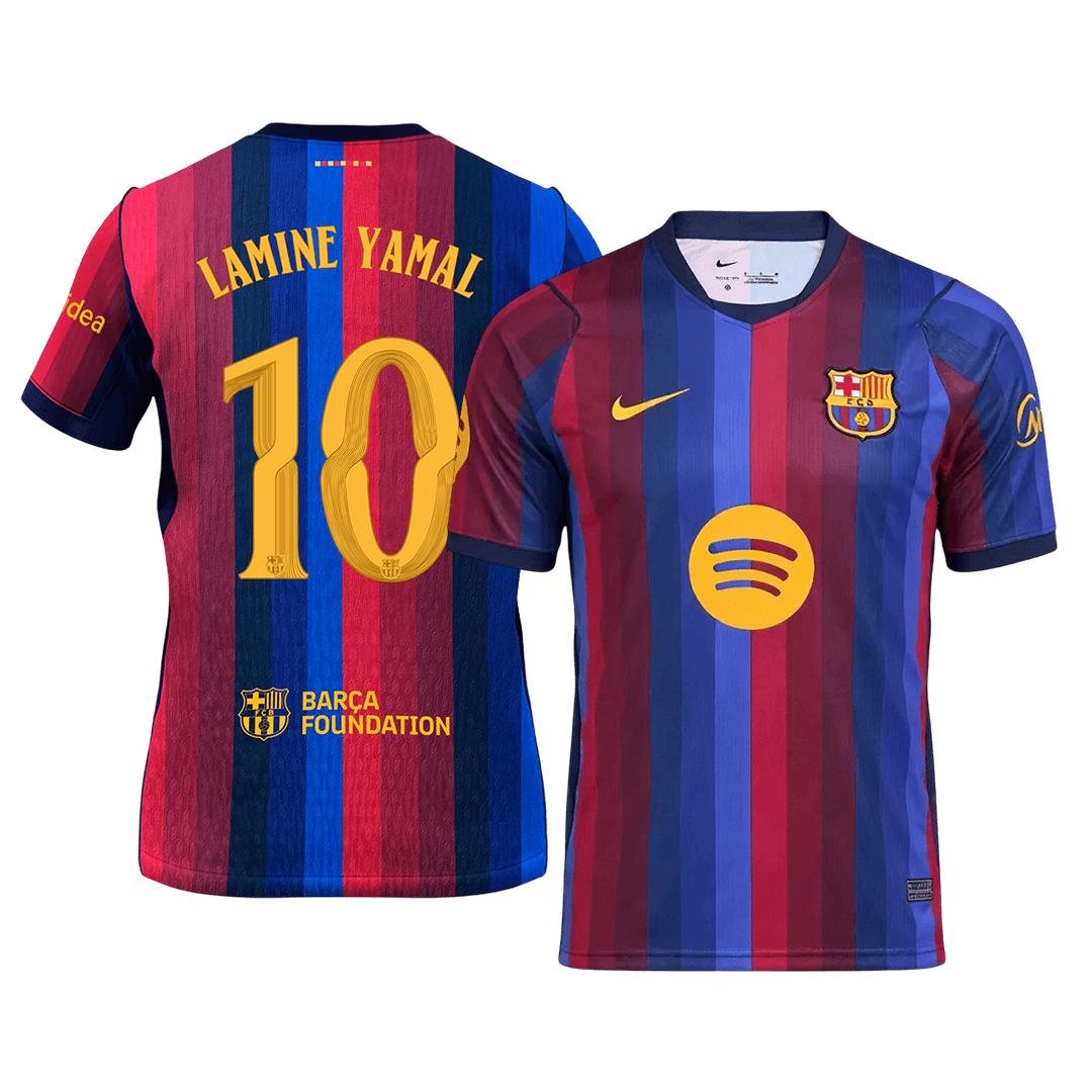 Barcelona Tröja LAMINE YAMAL #10 2026/27 Hemma Blue&Garnet - UCL