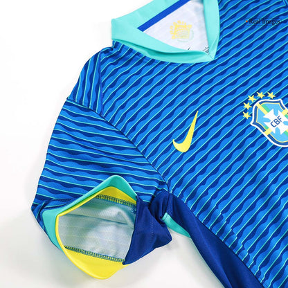 Brasilien Tröja NEYMAR JR #10 2024 Borta Blå-4