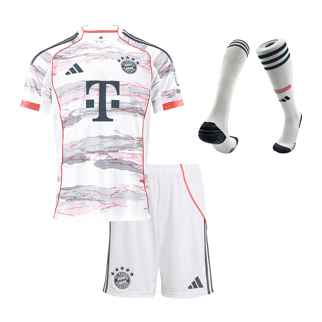 Bayern Munich Tröja 2025/26 Bortaställ Vit Barn