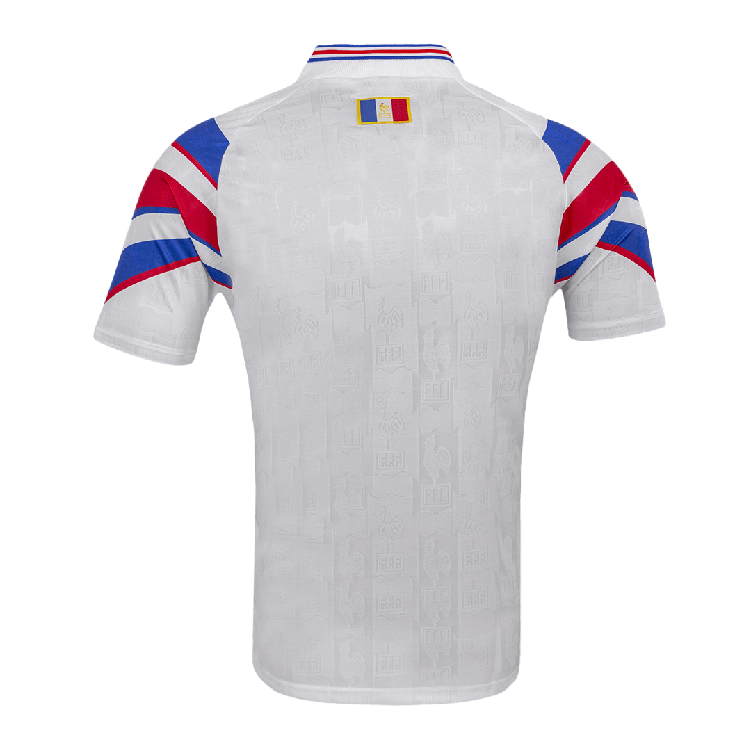 Frankrike Bortatröja Euro 1996 Retro Tröja
 Vit
