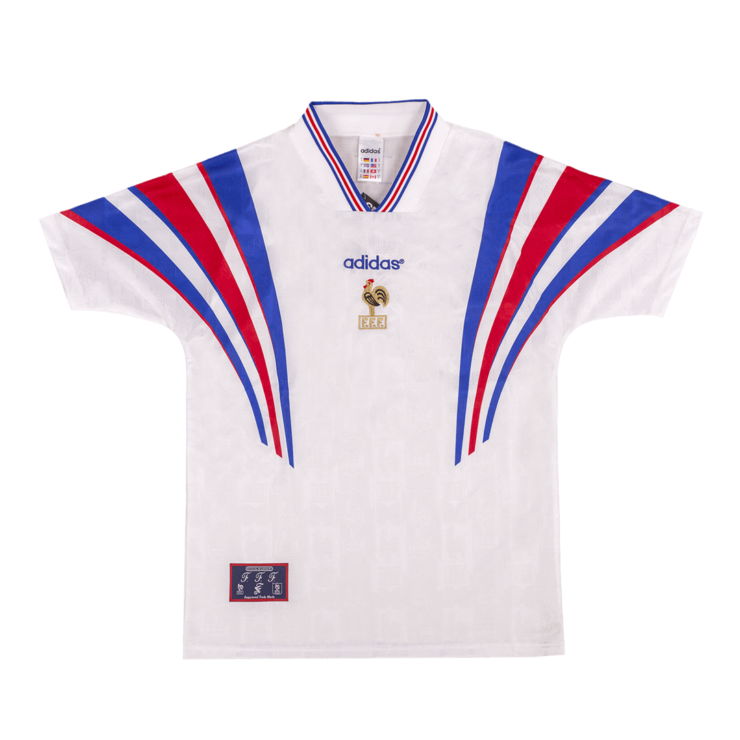 Frankrike Bortatröja Euro 1996 Retro Tröja
 Vit-3