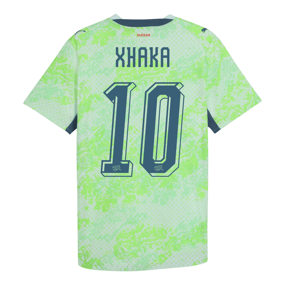 Schweiz Tröja XHAKA #10 2026 Borta Grön-11