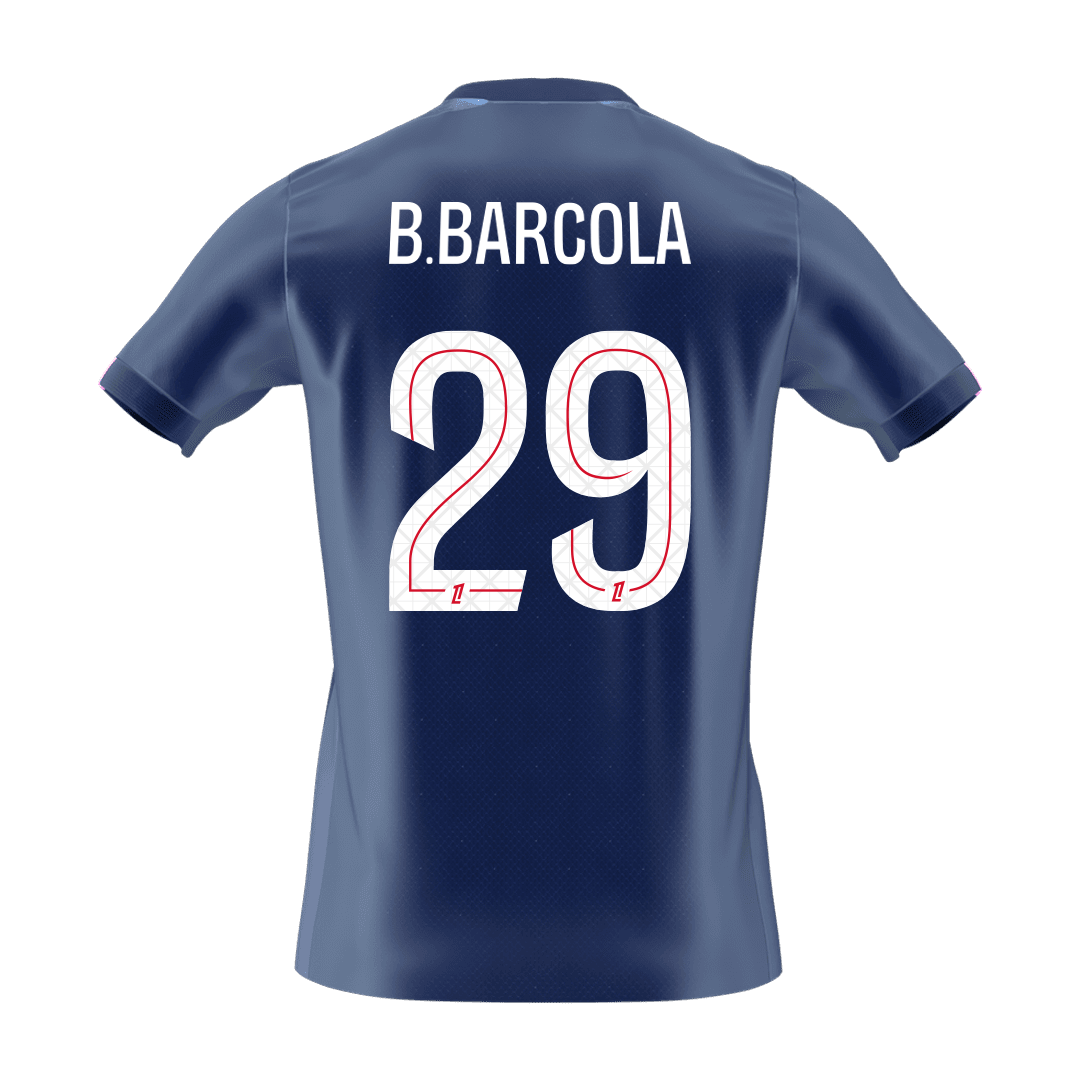 B.BARCOLA #29 PSG Tröja 2025/26 Hemma Premium Mörkblå-8