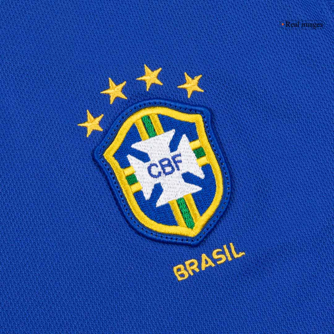 Brasilien Bortatröja 1998 Retro Tröja
 Blå