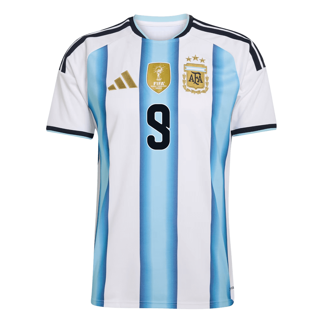 J.ÁLVAREZ #9 Argentina Tröja 2026 Hemma Premium Blå & Vit-10
