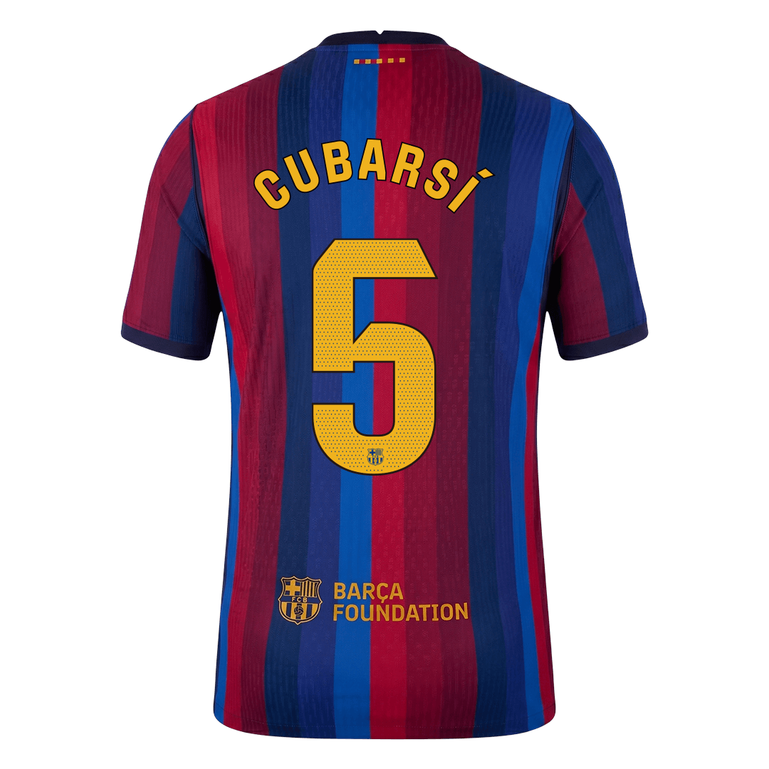 Barcelona Tröja CUBARSÍ #5 2026/27 Hemma Autentisk Röd & Blå-3