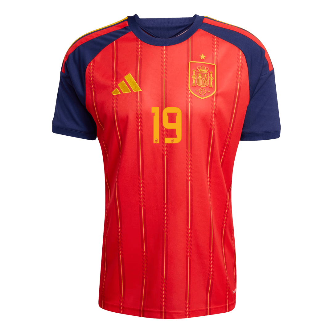 LAMINE YAMAL #19 Spanien Tröja 2026 Hemma Premium Röd-3
