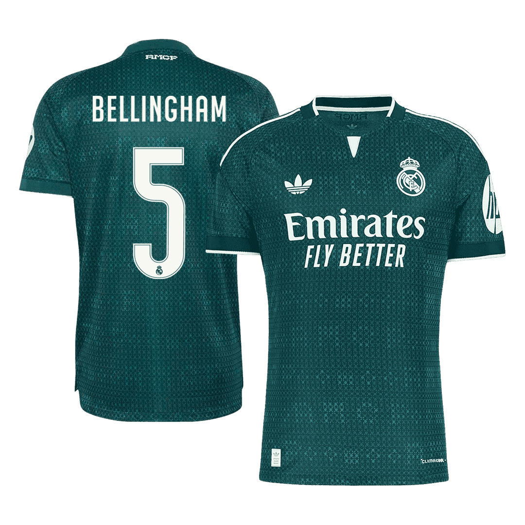 Real Madrid Tröja BELLINGHAM #5 2026/27 Borta Autentisk Grön