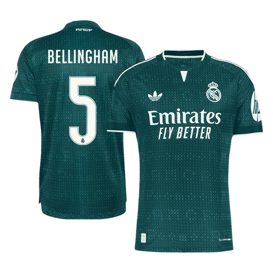 Real Madrid Tröja BELLINGHAM #5 2026/27 Borta Autentisk Grön
