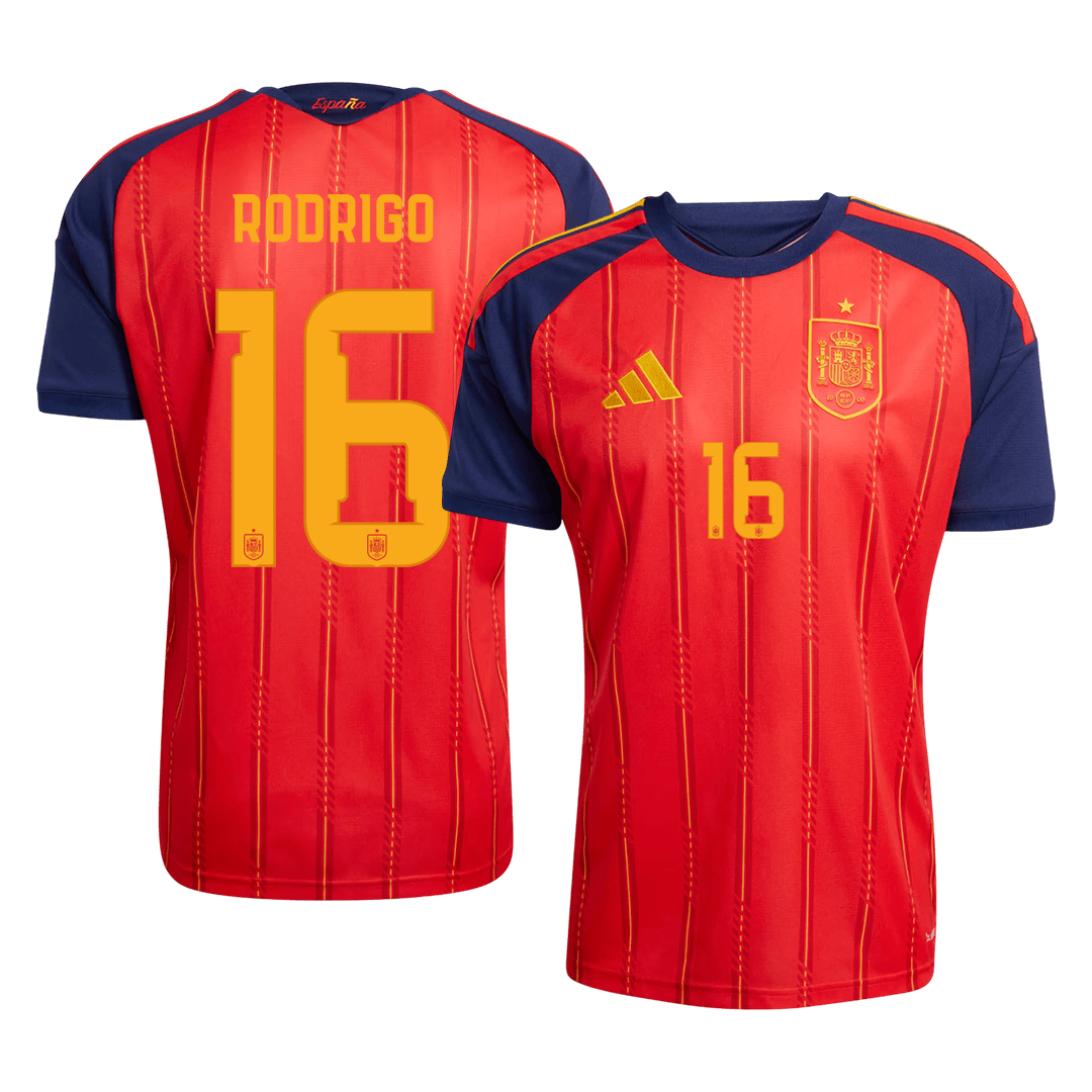 RODRIGO #16 Spanien Tröja 2026 Hemma Premium Röd