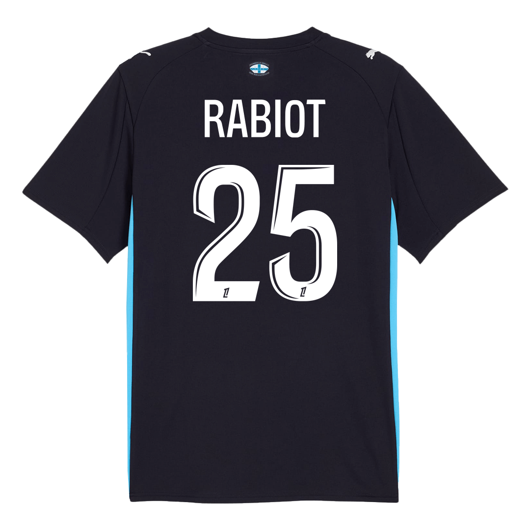 Marseille Tröja RABIOT #25 2025/26 Borta Mörkblå-12