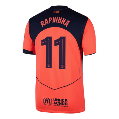 Barcelona Tröja RAPHINHA #11 2025/26 Tredje Orange - UCL-11