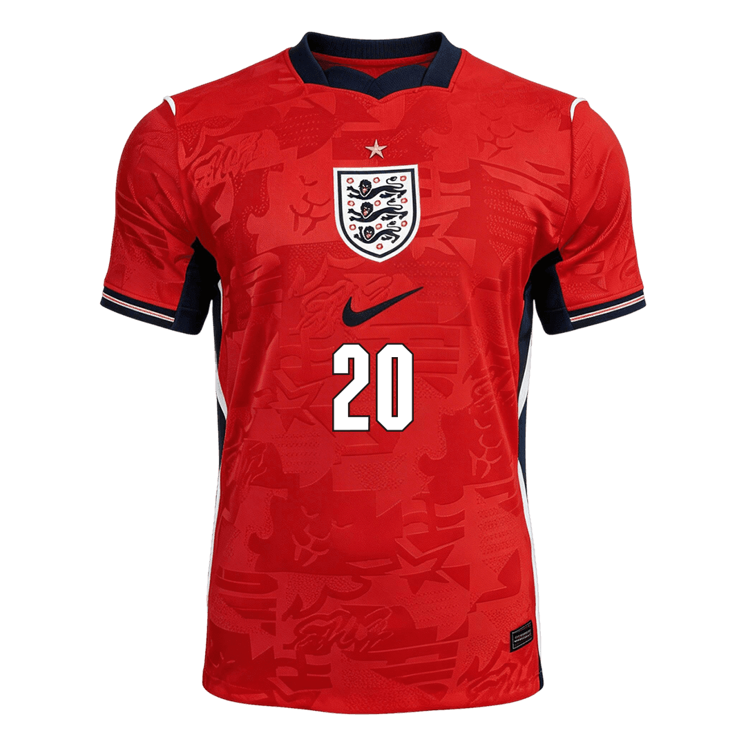 England Tröja PALMER #20 2026 Borta Autentisk Röd-8