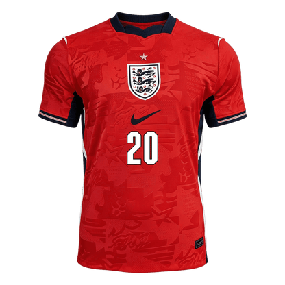 England Tröja PALMER #20 2026 Borta Autentisk Röd-8