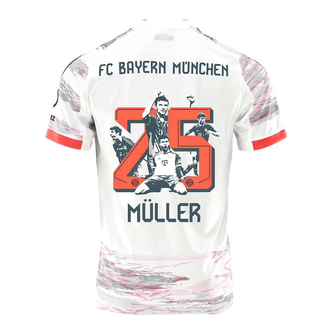Bayern Munich Tröja MÜLLER Special #25 2025/26 Borta Vit-12