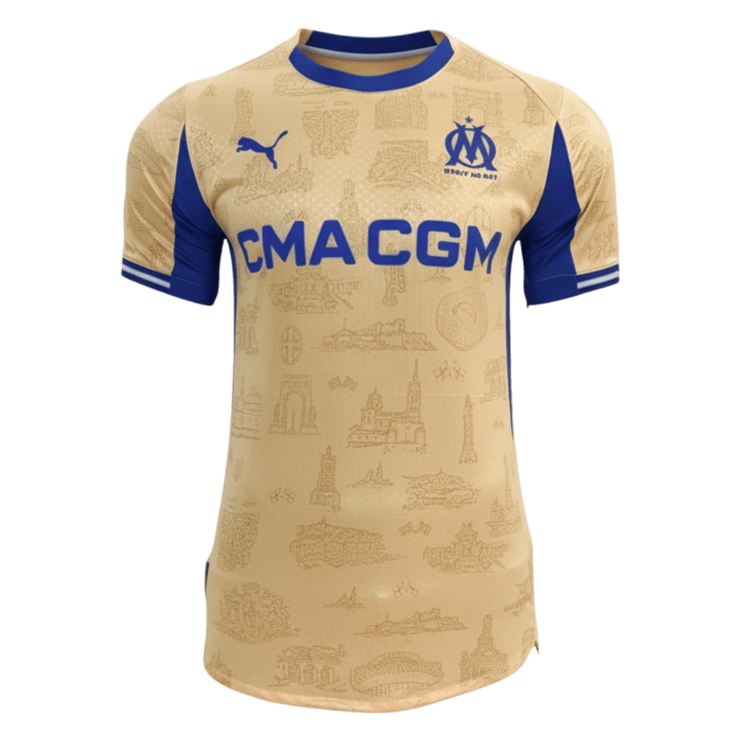 Marseille Tröja 2025/26 Fourth Away Autentisk Gul