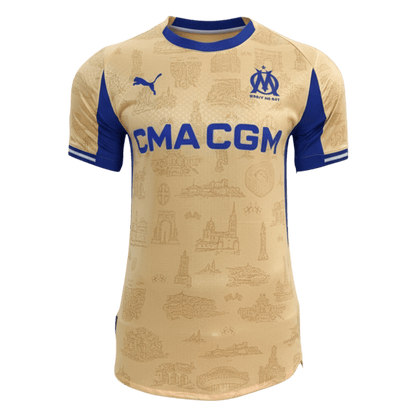 Marseille Tröja 2025/26 Fourth Away Autentisk Gul