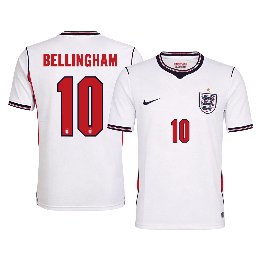 England Tröja BELLINGHAM #10 2026 Hemma Vit