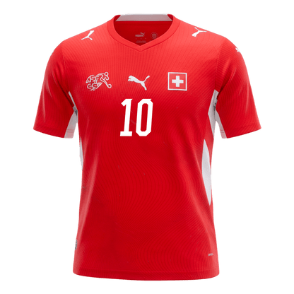 Schweiz Tröja XHAKA #10 2026 Hemma Röd-9