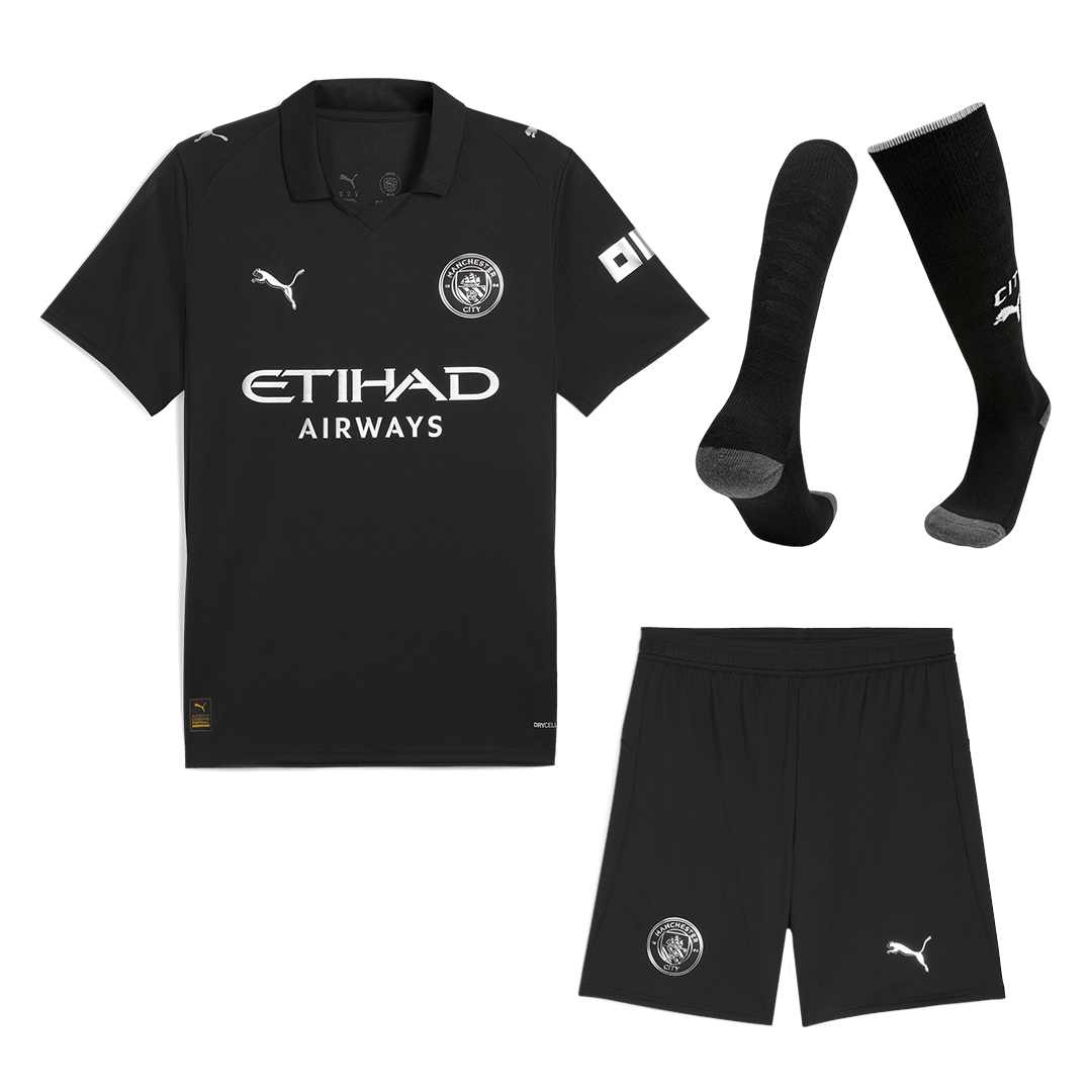 Manchester City Tröja Bortaställ 2025/26 Svart