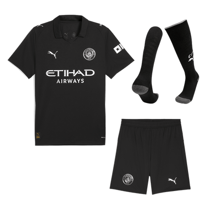 Manchester City Tröja Bortaställ 2025/26 Svart