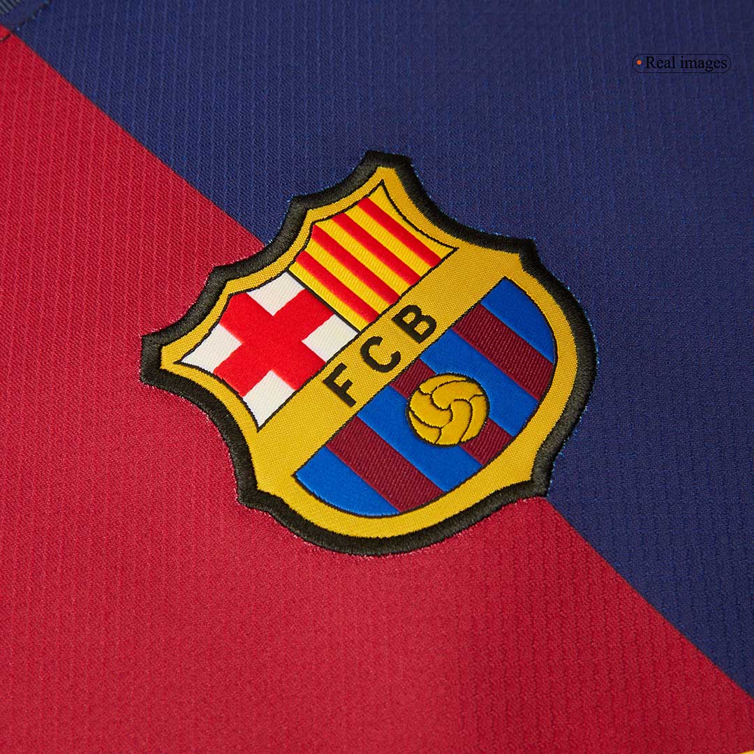 Barcelona Tröja F.DE JONG #21 2024/25 Hemma Röd & Blå-10