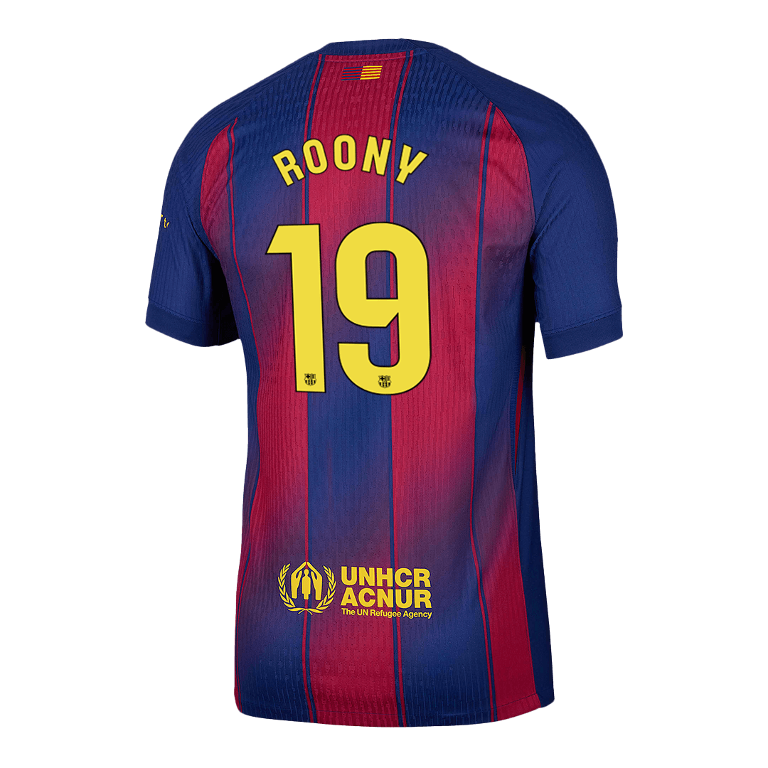 Barcelona Tröja ROONY #19 2025/26 Hemma Röd & Blå
