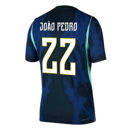 Brasilien Tröja JOÃO PEDRO #22 2026 Borta Autentisk Mörkblå-2