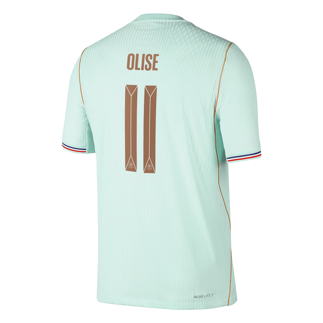 Frankrike Tröja OLISE #11 2026 Borta Autentisk Grön-9