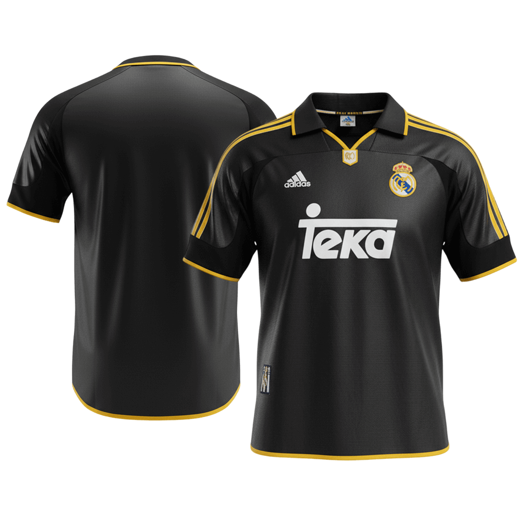 Real Madrid Bortatröja 1999/01 Retro Tröja
 Svart
