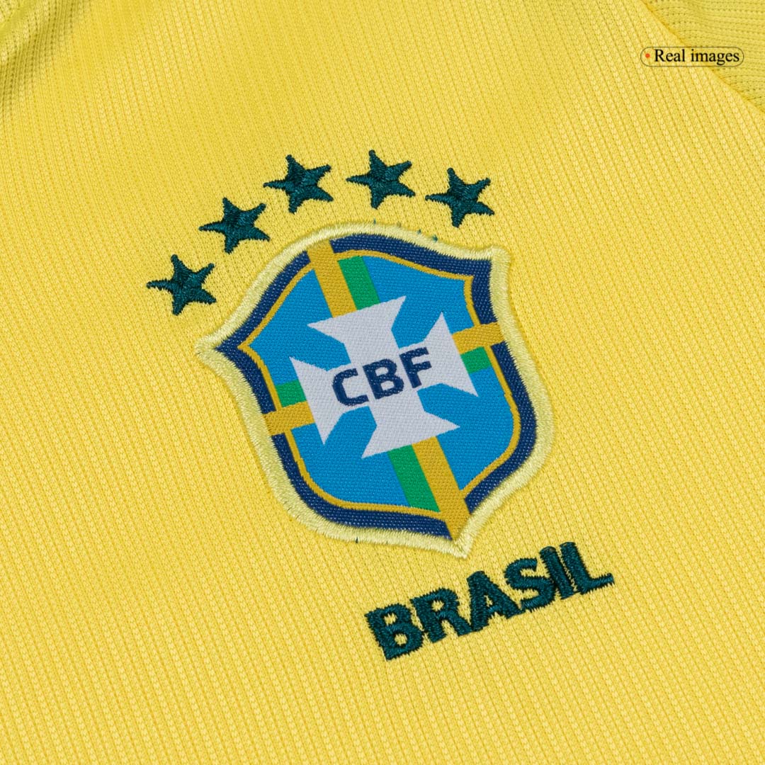 Brasilien Tröja 2026 Hemma Gul Barn-9