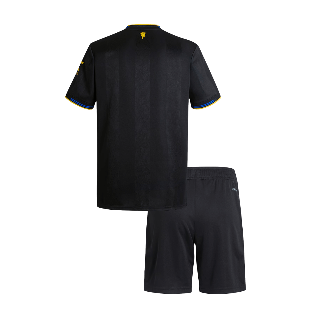 Manchester United Tröja 2025/26 Tredje Svart Barn
