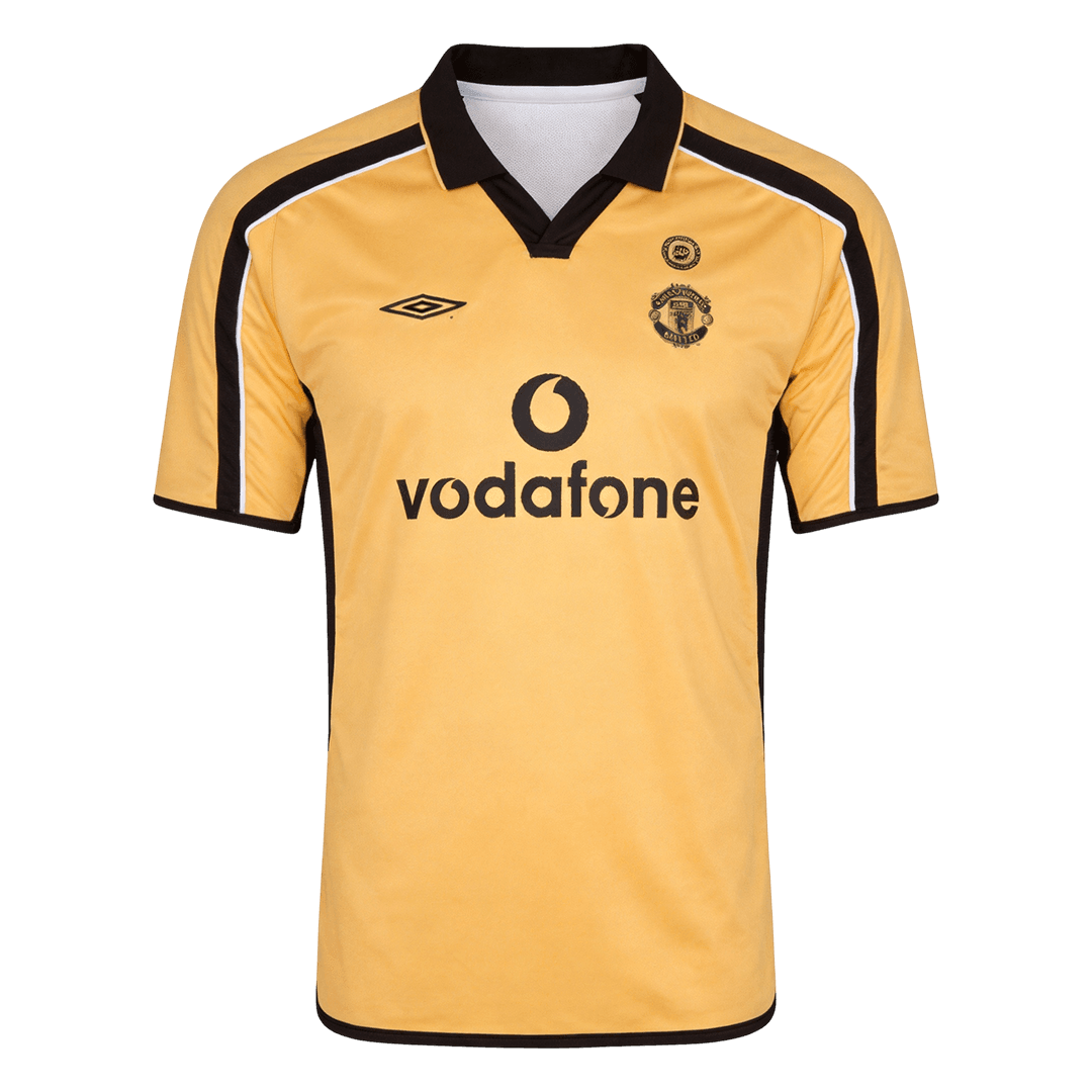 Manchester United Bortatröja 2001/02 Retro Tröja
 White&Gold