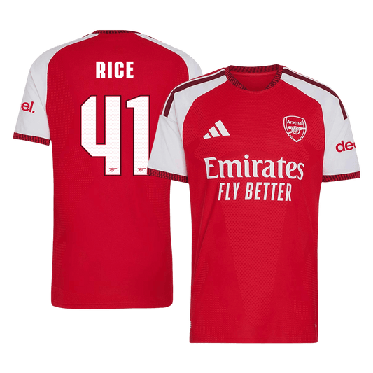 Arsenal Tröja RICE #41 2026/27 Hemma Autentisk Röd - UCL