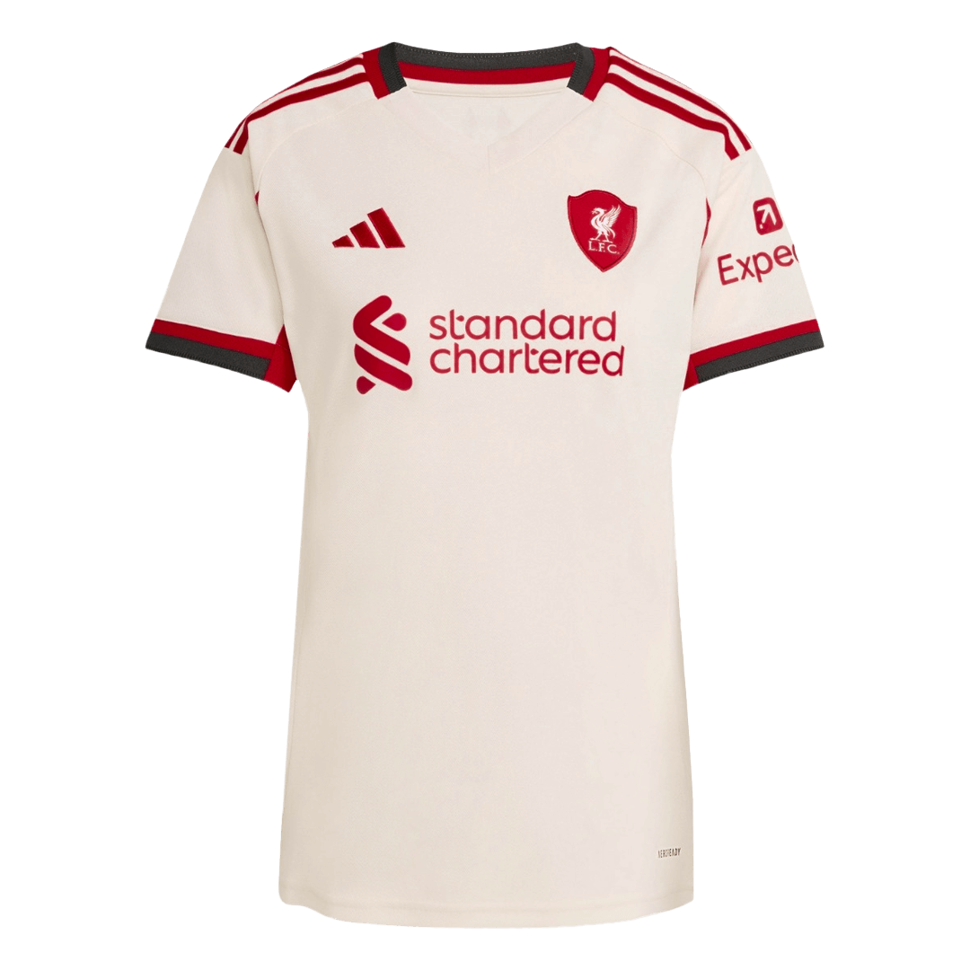 Liverpool Tröja 2025/26 Borta Vit Dam