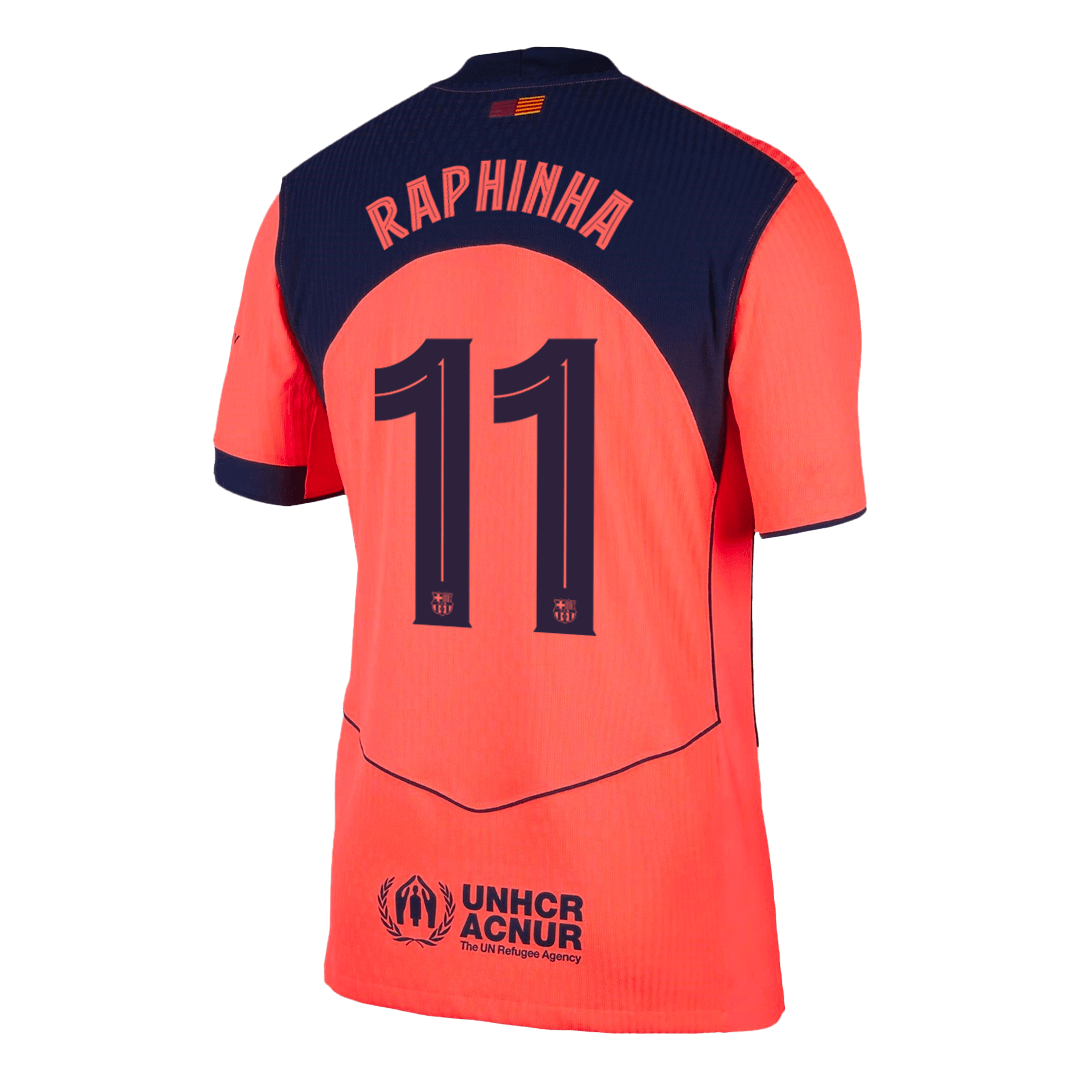 Barcelona Tröja RAPHINHA #11 2025/26 Tredje Orange - UCL-12