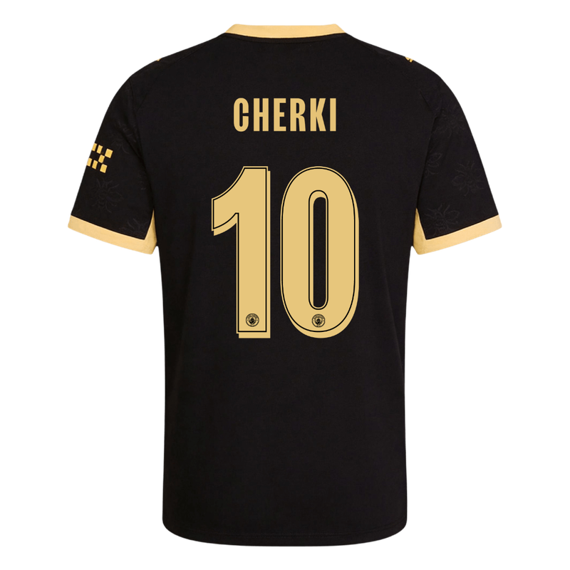 Manchester City Tröja CHERKI #10 2026/27 Borta Autentisk Svart - UCL-3