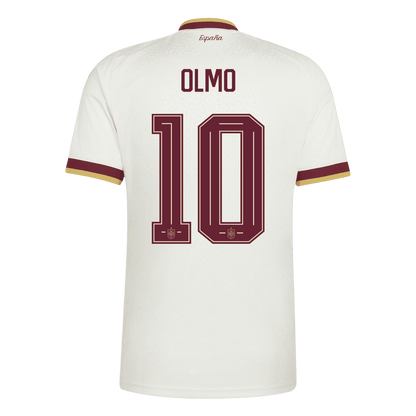 Spanien Tröja OLMO #10 2026 Borta Vit (2 Stjärnor)-3