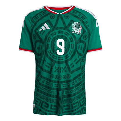 Mexiko Tröja Raúl #9 2026 Hemma Autentisk Grön-10