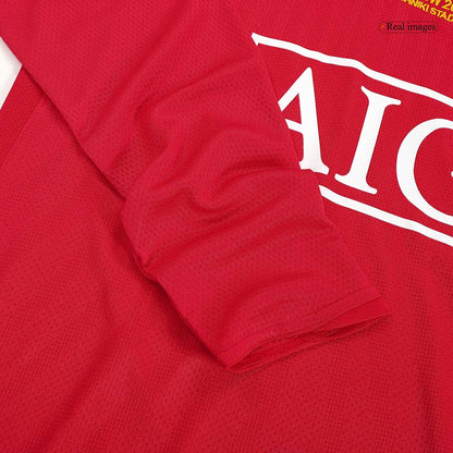 SCHOLES #18 Manchester United Hemmatröja 2007/08 Retro Tröja
 Röd - UCL Final-3