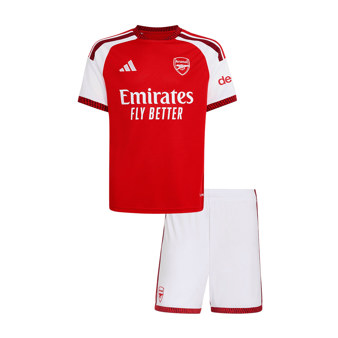 Arsenal Tröja CHAMPIONS #26 2026/27 Hemma Röd Barn-2