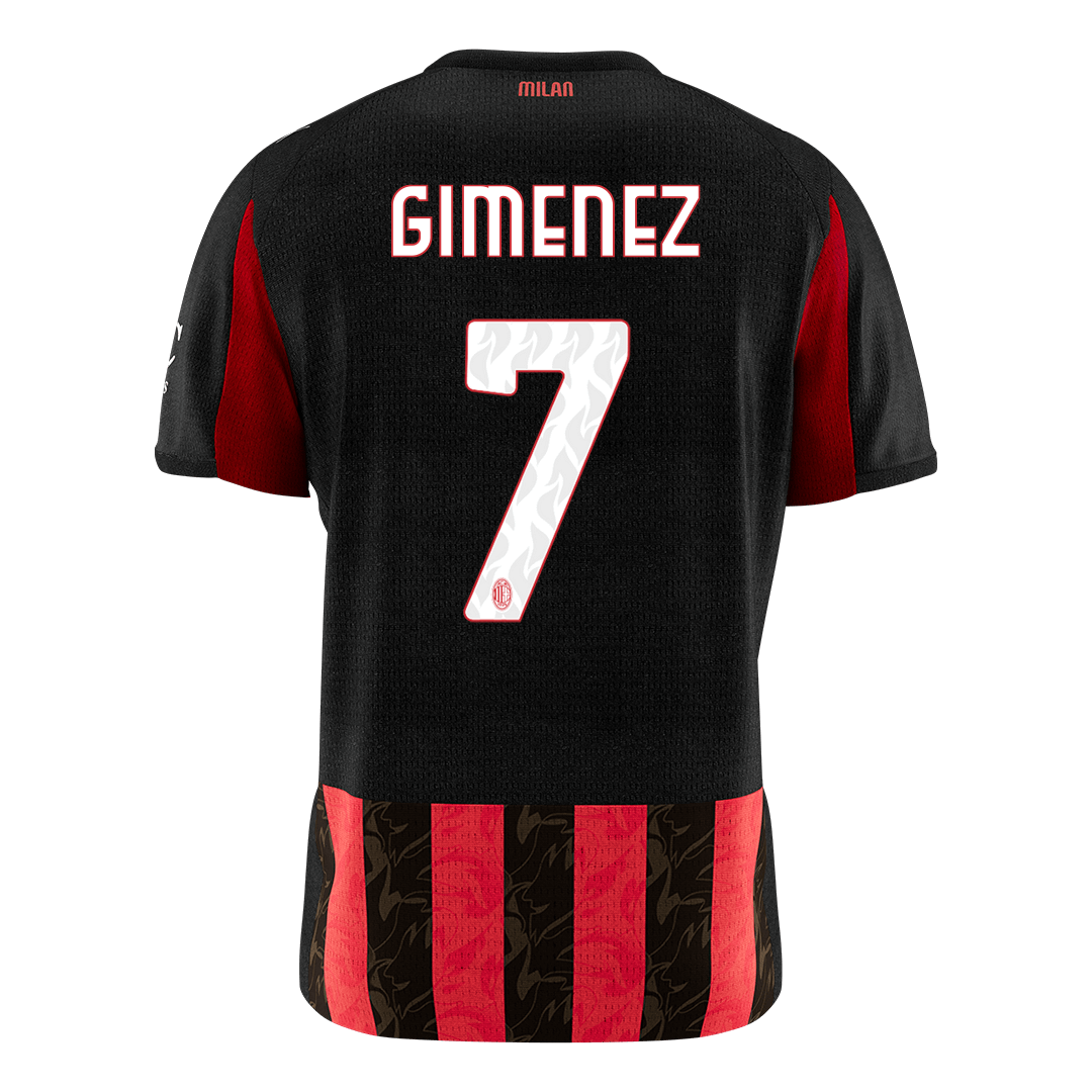 GIMENEZ #7 AC Milan Tröja 2025/26 Hemma Premium Röd & Svart-10