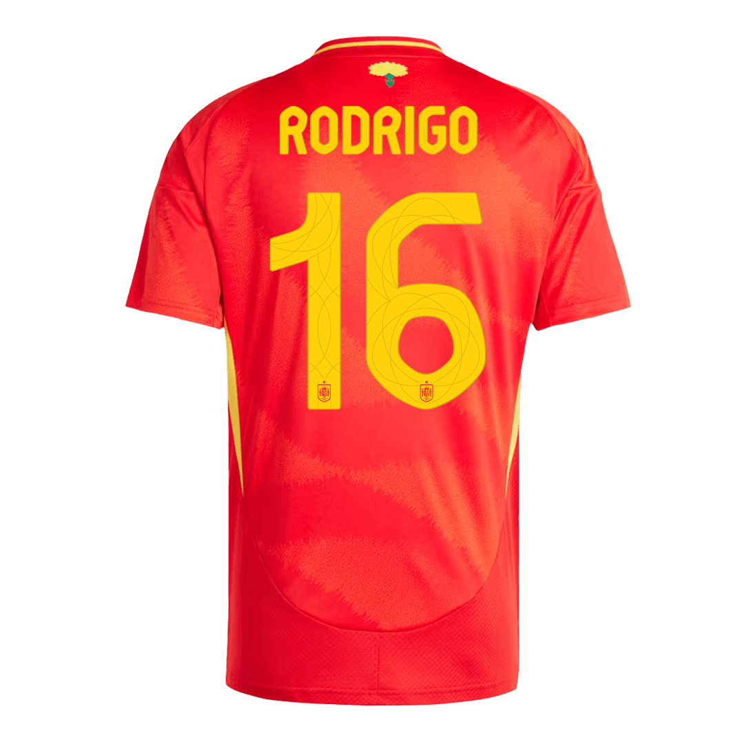 Spanien Tröja RODRIGO #16 Euro 2024 Hemma Röd